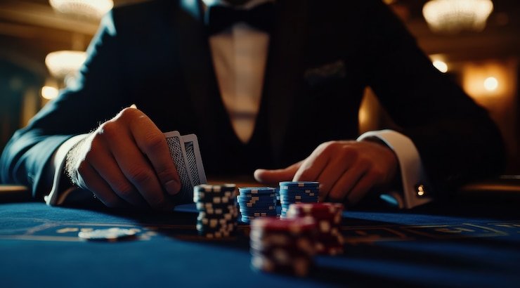 Pengguna membaca panduan responsible gaming dan fitur pengendalian diri pada platform hiburan